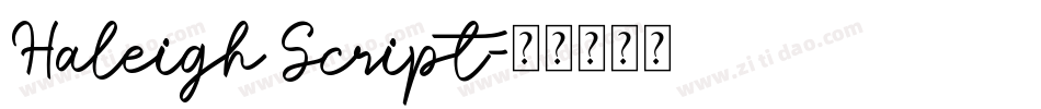 Haleigh Script字体转换